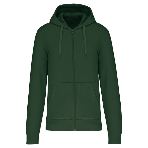 Sweatshirt eco-responsável com capuz e fecho de homem-Forest Green-XS-RAG-Tailors-Fardas-e-Uniformes-Vestuario-Pro