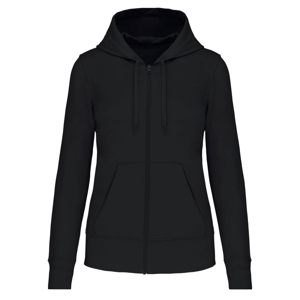 Sweatshirt eco-responsável com capuz e fecho de senhora-Black-XS-RAG-Tailors-Fardas-e-Uniformes-Vestuario-Pro
