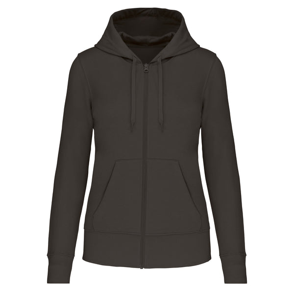 Sweatshirt eco-responsável com capuz e fecho de senhora-Dark Grey-XS-RAG-Tailors-Fardas-e-Uniformes-Vestuario-Pro