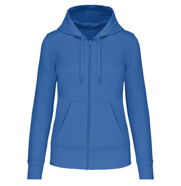 Sweatshirt eco-responsável com capuz e fecho de senhora-Light Royal Blue-XS-RAG-Tailors-Fardas-e-Uniformes-Vestuario-Pro