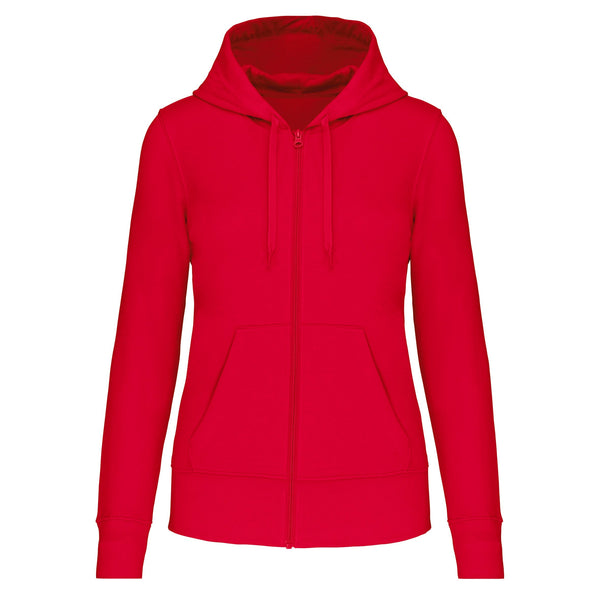 Sweatshirt eco-responsável com capuz e fecho de senhora-Red-XS-RAG-Tailors-Fardas-e-Uniformes-Vestuario-Pro