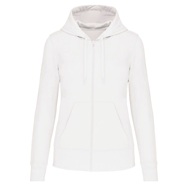 Sweatshirt eco-responsável com capuz e fecho de senhora-White-XS-RAG-Tailors-Fardas-e-Uniformes-Vestuario-Pro