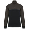 Sweatshirt meio fecho eco-responsável unissexo-Black / Dark Grey-XS-RAG-Tailors-Fardas-e-Uniformes-Vestuario-Pro