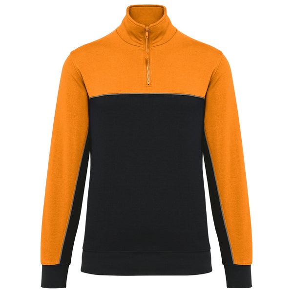 Sweatshirt meio fecho eco-responsável unissexo-Black / Orange-XS-RAG-Tailors-Fardas-e-Uniformes-Vestuario-Pro
