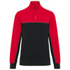 Sweatshirt meio fecho eco-responsável unissexo-Black / Red-XS-RAG-Tailors-Fardas-e-Uniformes-Vestuario-Pro