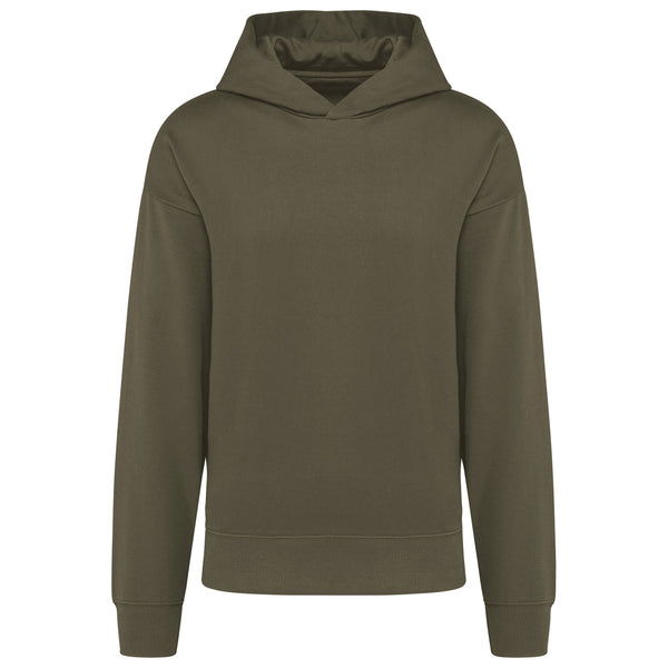 Sweatshirt oversize cardada com capuz unissexo-Light khaki-XXS-RAG-Tailors-Fardas-e-Uniformes-Vestuario-Pro
