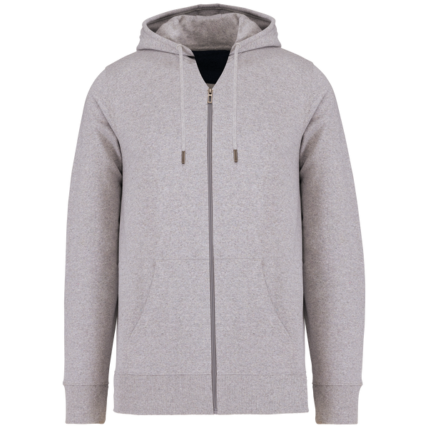 Sweatshirt reciclada com fecho e capuz unissexo - 300 g-Recycled Oxford Grey-XXS-RAG-Tailors-Fardas-e-Uniformes-Vestuario-Pro