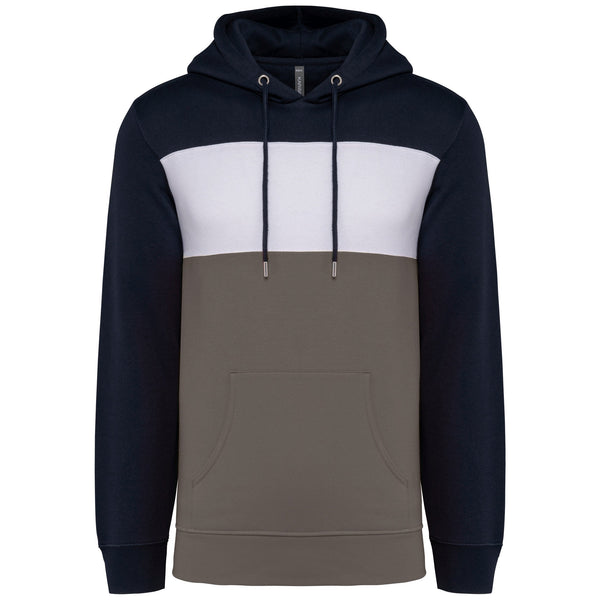 Sweatshirt rugby tricolor com capuz unissexo-Navy / White / Basalt Grey-XS-RAG-Tailors-Fardas-e-Uniformes-Vestuario-Pro