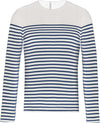 T-SHIRT À MARINHEIRO DE MANGA COMPRIDA-Striped Branco / Azul Marinho-S-RAG-Tailors-Fardas-e-Uniformes-Vestuario-Pro