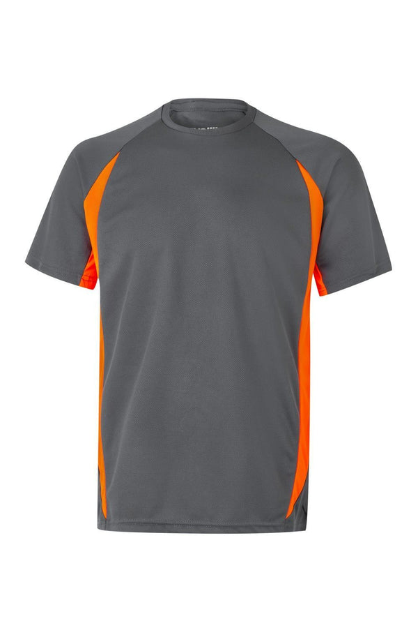 T-SHIRT TÉCNICA BICOLOR cor Cinza-Cinza/Laranja-S-RAG-Tailors-Fardas-e-Uniformes-Vestuario-Pro