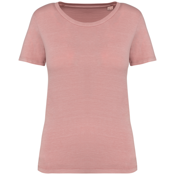 T-Shirt Aspecto Lavado Senhora Eco-Washed Petal Rose-XS-RAG-Tailors-Fardas-e-Uniformes-Vestuario-Pro