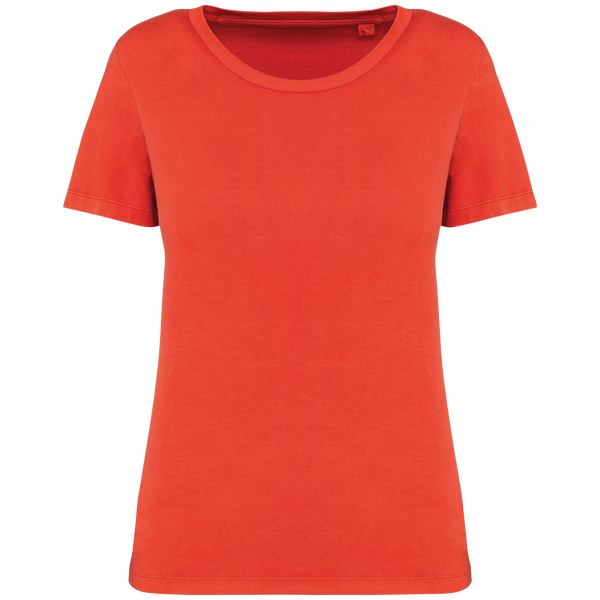 T-Shirt Aspecto Lavado Senhora Eco-Washed Paprika-XS-RAG-Tailors-Fardas-e-Uniformes-Vestuario-Pro