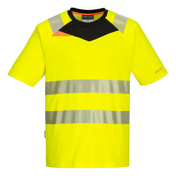 T-Shirt DX4 Alta visibilidade S/S-Amarelo/Preto-S-RAG-Tailors-Fardas-e-Uniformes-Vestuario-Pro