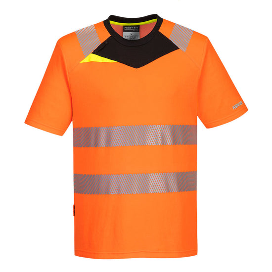 T-Shirt DX4 Alta visibilidade S/S-Laranja/Preto-S-RAG-Tailors-Fardas-e-Uniformes-Vestuario-Pro