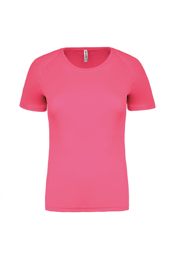 T-Shirt Desportiva Senhora-Fluor Pink-XS-RAG-Tailors-Fardas-e-Uniformes-Vestuario-Pro