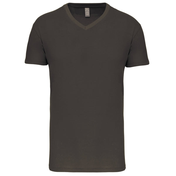 T-Shirt Homem BIO 150IC decote em V-Dark Grey-S-RAG-Tailors-Fardas-e-Uniformes-Vestuario-Pro