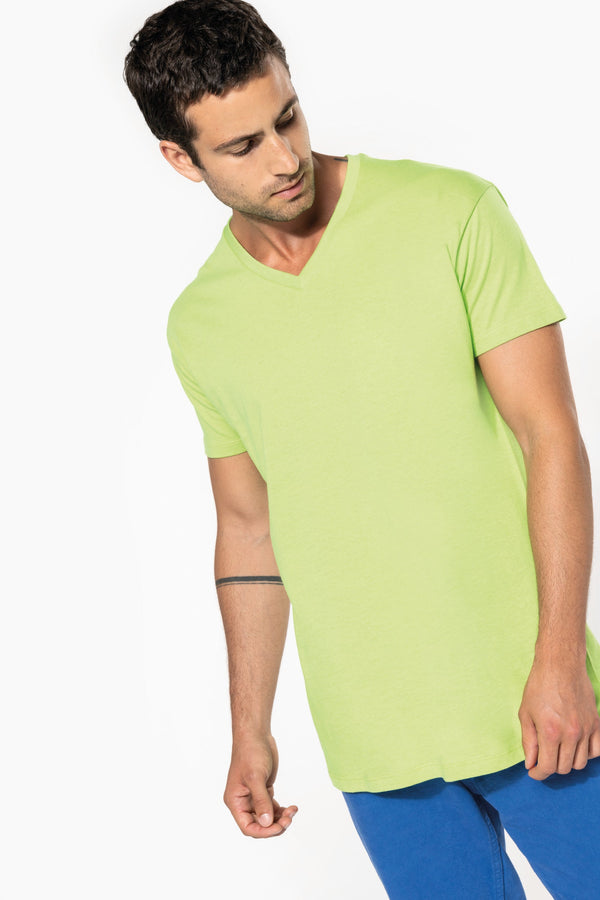 T-Shirt Homem BIO 150IC decote em V-RAG-Tailors-Fardas-e-Uniformes-Vestuario-Pro
