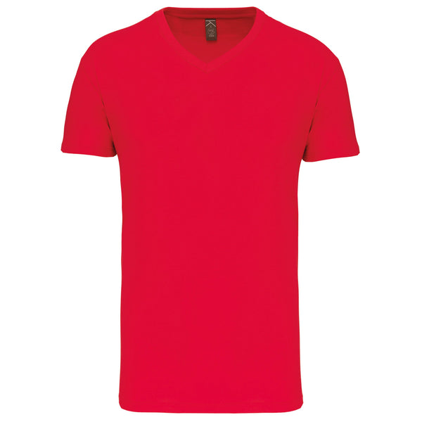 T-Shirt Homem BIO 150IC decote em V-Vermelho-S-RAG-Tailors-Fardas-e-Uniformes-Vestuario-Pro