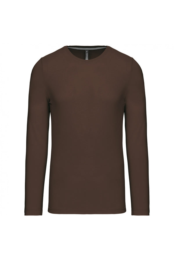 T-Shirt Homem m\comprida Algodão (1 de 2)-Chocolate-S-RAG-Tailors-Fardas-e-Uniformes-Vestuario-Pro