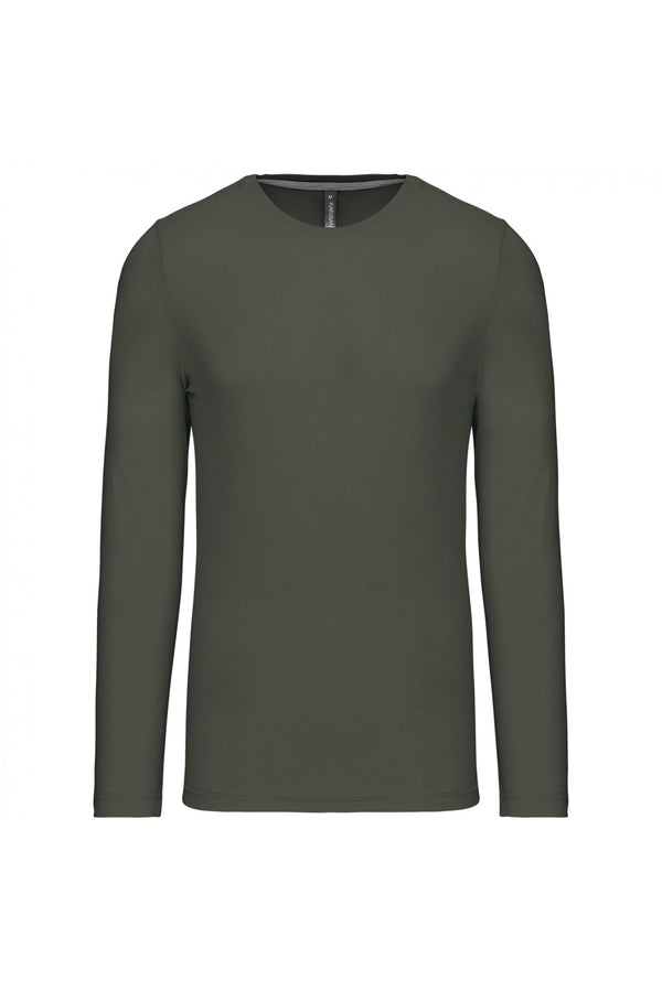 T-Shirt Homem m\comprida Algodão (1 de 2)-Dark Khaki-S-RAG-Tailors-Fardas-e-Uniformes-Vestuario-Pro