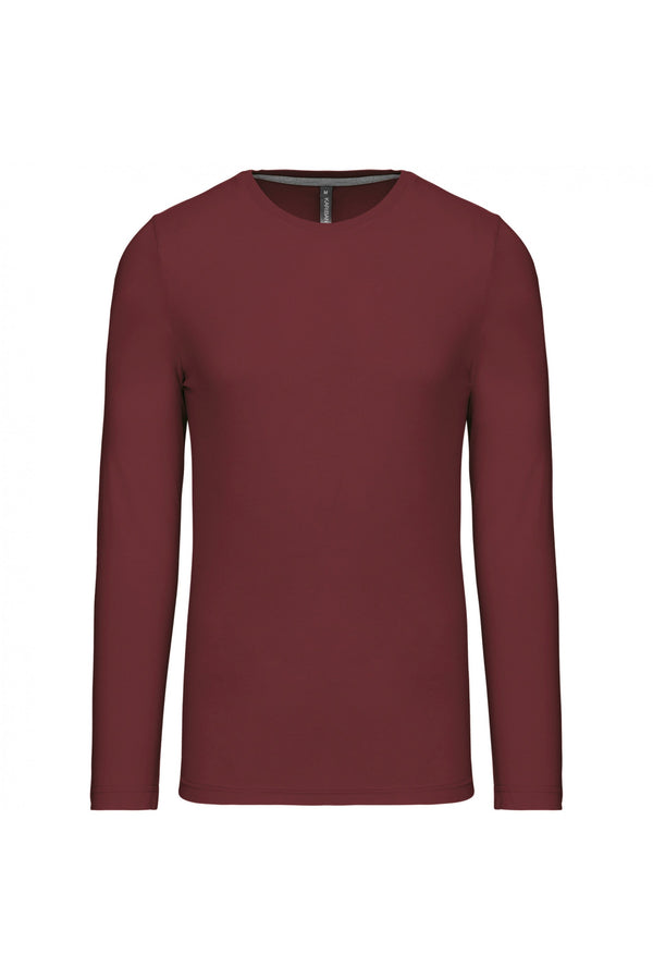 T-Shirt Homem m\comprida Algodão (2 de 2)-Wine-S-RAG-Tailors-Fardas-e-Uniformes-Vestuario-Pro