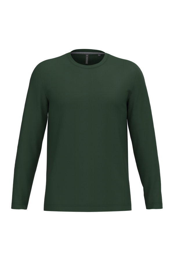 T-Shirt Homem m\comprida Algodão-Forest Green-S-RAG-Tailors-Fardas-e-Uniformes-Vestuario-Pro