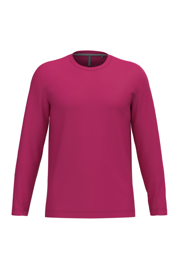 T-Shirt Homem m\comprida Algodão-Fuchsia-S-RAG-Tailors-Fardas-e-Uniformes-Vestuario-Pro