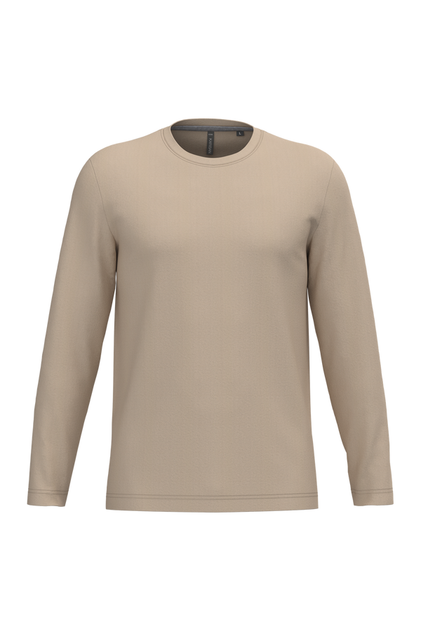 T-Shirt Homem m\comprida Algodão-Light Sand-S-RAG-Tailors-Fardas-e-Uniformes-Vestuario-Pro