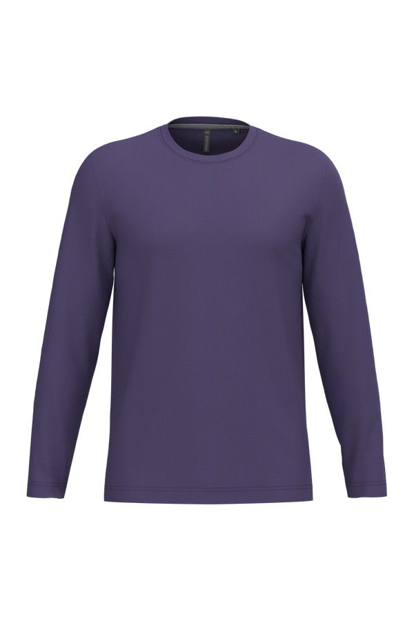 T-Shirt Homem m\comprida Algodão-Purple-S-RAG-Tailors-Fardas-e-Uniformes-Vestuario-Pro