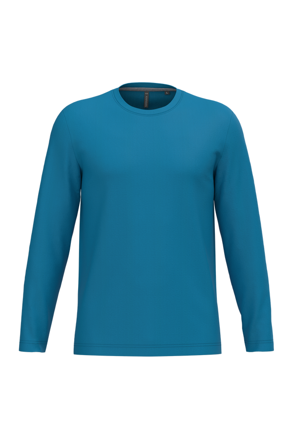 T-Shirt Homem m\comprida Algodão-Tropical Blue-S-RAG-Tailors-Fardas-e-Uniformes-Vestuario-Pro