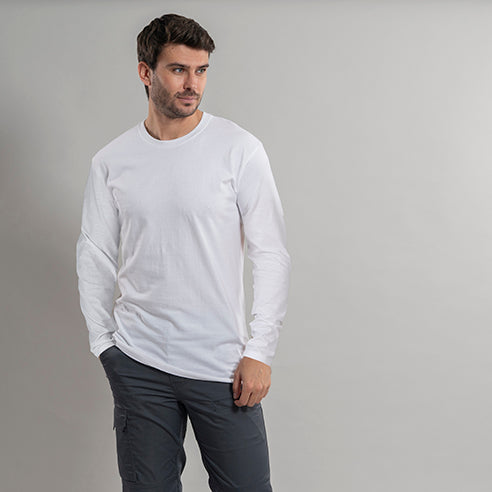 T-Shirt Manga Comprida Homem Cardon-Branco-S-RAG-Tailors-Fardas-e-Uniformes-Vestuario-Pro