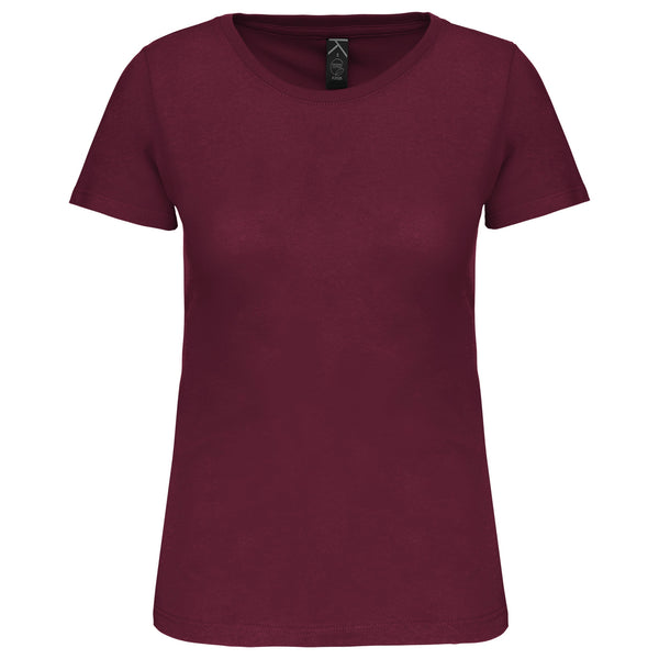 T-Shirt Senhora Bio 150IC decote redondo-Vinho-XS-RAG-Tailors-Fardas-e-Uniformes-Vestuario-Pro