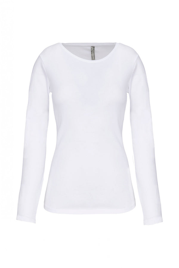 T-Shirt Senhora Manga comprida Boss-Branco-S-RAG-Tailors-Fardas-e-Uniformes-Vestuario-Pro