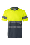 T-Shirt Técnica Bicolor de Alta Visibilidade-Cinza/amarelo Fluorescente - 08/20-S-RAG-Tailors-Fardas-e-Uniformes-Vestuario-Pro
