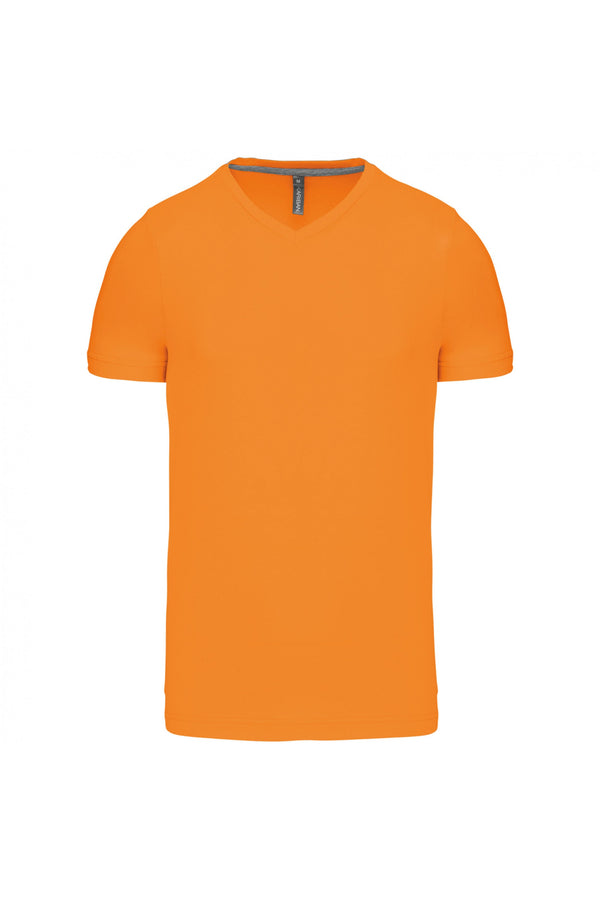 T-Shirt curta decote em V Atenas (2de 2)-Laranja-S-RAG-Tailors-Fardas-e-Uniformes-Vestuario-Pro