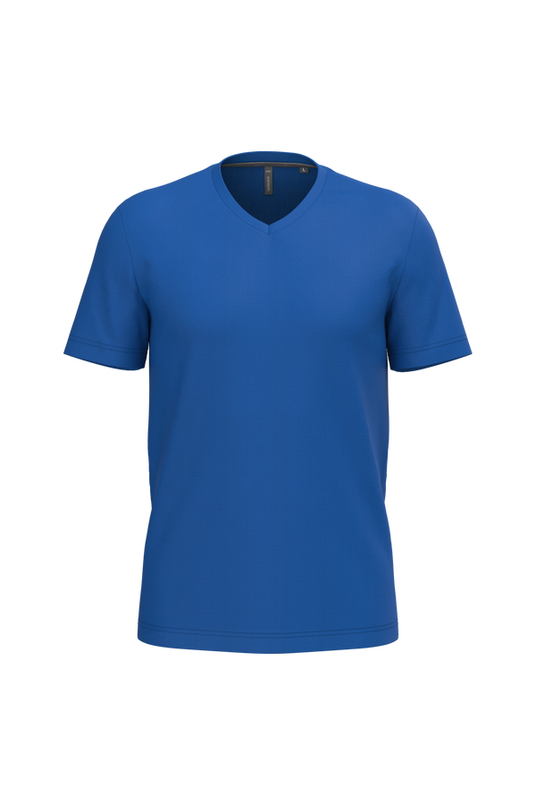 T-Shirt curta decote em V Atenas-Azul Royal-S-RAG-Tailors-Fardas-e-Uniformes-Vestuario-Pro