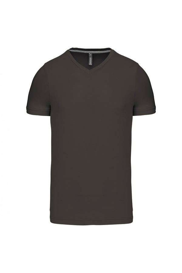 T-Shirt curta decote em V Atenas-Dark Grey-S-RAG-Tailors-Fardas-e-Uniformes-Vestuario-Pro