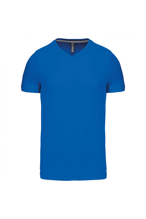 T-Shirt curta decote em V Atenas-Light Royal Blue-S-RAG-Tailors-Fardas-e-Uniformes-Vestuario-Pro