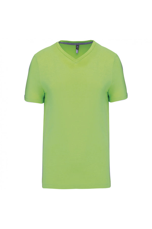 T-Shirt curta decote em V Atenas-Lime-S-RAG-Tailors-Fardas-e-Uniformes-Vestuario-Pro