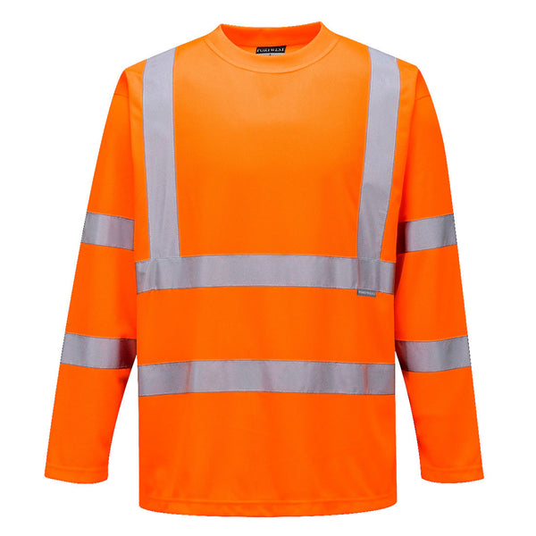 T-Shirt de Alta Visibilidade de Manga Comprida-Laranja-S-RAG-Tailors-Fardas-e-Uniformes-Vestuario-Pro