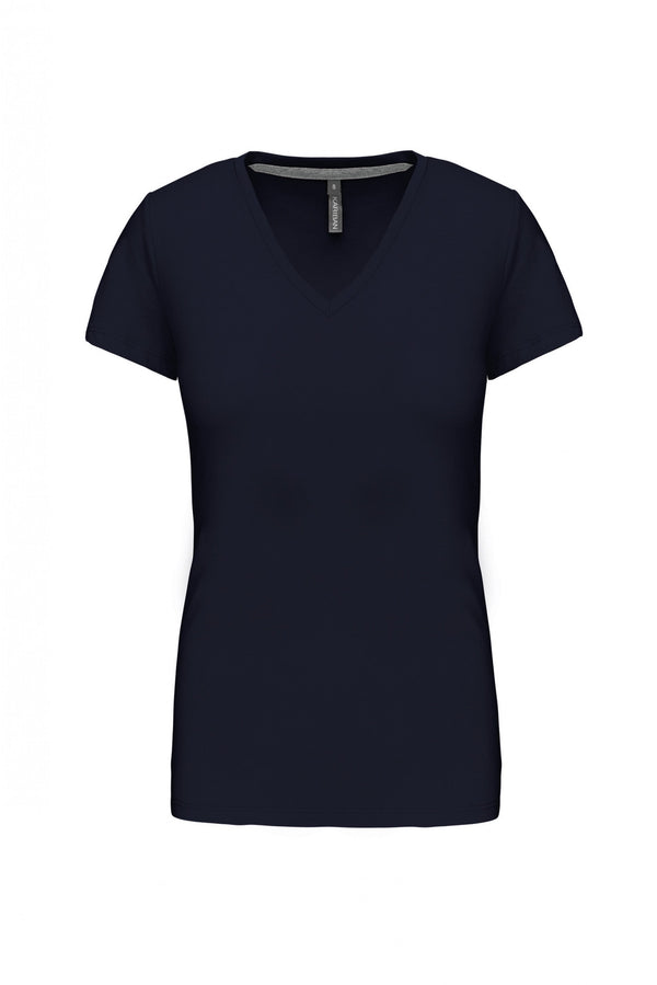 T-Shirt de Senhora Manga Curta Decote em V Atenas (1/2)-Azul Marinho-S-RAG-Tailors-Fardas-e-Uniformes-Vestuario-Pro