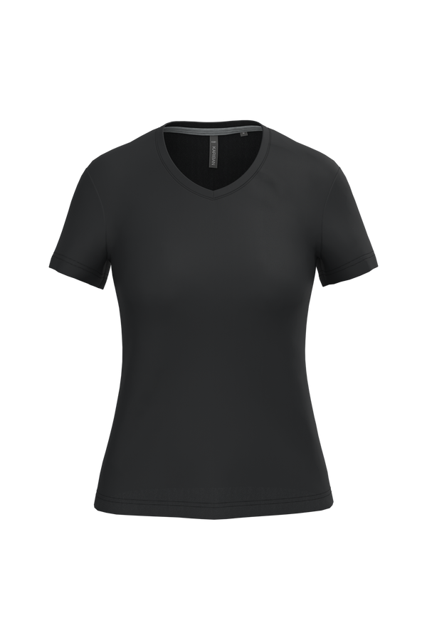 T-Shirt de Senhora Manga Curta Decote em V Atenas (1/2)-Black-S-RAG-Tailors-Fardas-e-Uniformes-Vestuario-Pro