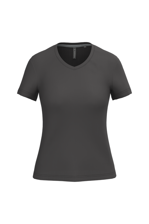 T-Shirt de Senhora Manga Curta Decote em V Atenas (1/2)-Dark Grey-S-RAG-Tailors-Fardas-e-Uniformes-Vestuario-Pro