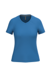 T-Shirt de Senhora Manga Curta Decote em V Atenas (1/2)-Light Royal Blue-S-RAG-Tailors-Fardas-e-Uniformes-Vestuario-Pro