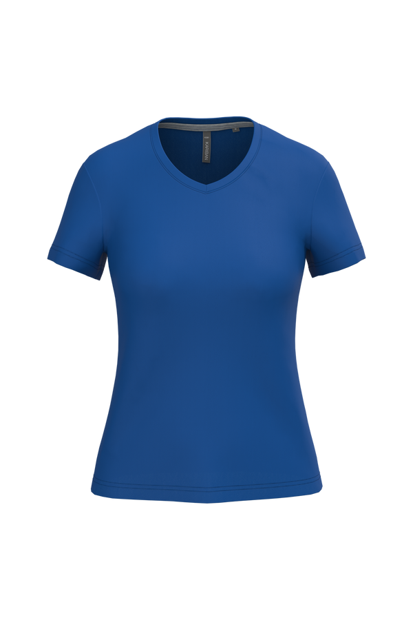 T-Shirt de Senhora Manga Curta Decote em V Atenas (1/2)-Ligth Royal Blue-S-RAG-Tailors-Fardas-e-Uniformes-Vestuario-Pro