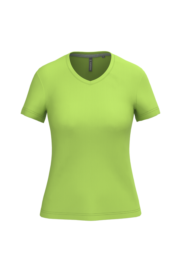 T-Shirt de Senhora Manga Curta Decote em V Atenas (1/2)-Lime-S-RAG-Tailors-Fardas-e-Uniformes-Vestuario-Pro