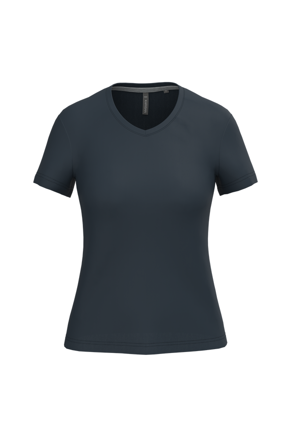 T-Shirt de Senhora Manga Curta Decote em V Atenas (1/2)-Navy-S-RAG-Tailors-Fardas-e-Uniformes-Vestuario-Pro