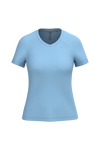 T-Shirt de Senhora Manga Curta Decote em V Atenas (1/2)-Sky Blue-S-RAG-Tailors-Fardas-e-Uniformes-Vestuario-Pro