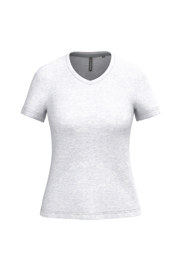 T-Shirt de Senhora Manga Curta Decote em V Atenas-Ash Heather-S-RAG-Tailors-Fardas-e-Uniformes-Vestuario-Pro