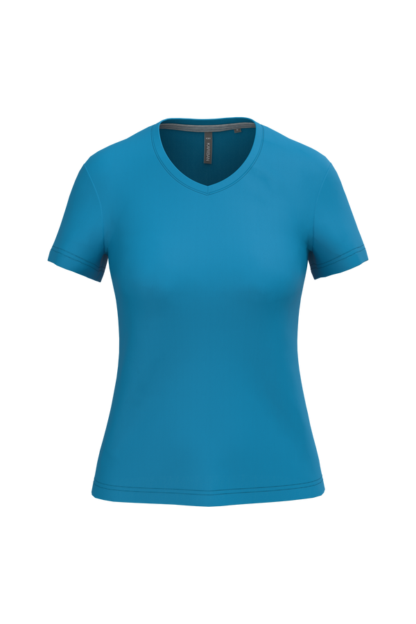 T-Shirt de Senhora Manga Curta Decote em V Atenas-Tropical Blue-S-RAG-Tailors-Fardas-e-Uniformes-Vestuario-Pro
